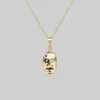 End Of Line REVENANT. Skull Poison Box Necklace - Gold