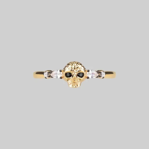CLASSICS REMINISCENCE. Skull Head Onyx Gold Ring 2 CLASSICS REMINISCENCE. Skull Head Onyx Gold Ring