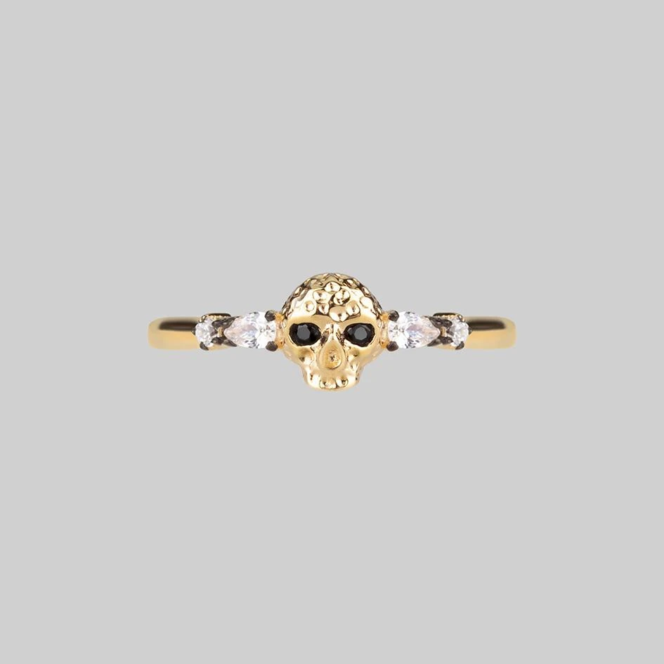 CLASSICS REMINISCENCE. Skull Head Onyx Gold Ring 1 CLASSICS REMINISCENCE. Skull Head Onyx Gold Ring