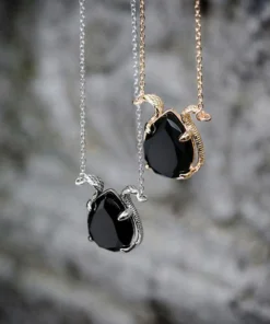 CLASSICS Necklaces & Chains BITTERSWEET. Double Serpent Onyx Necklace - Silver 8 CLASSICS Necklaces & Chains BITTERSWEET. Double Serpent Onyx Necklace - Silver