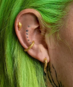 CLASSICS VEGA. 3 Piece Snake Wrap Earring - Gold