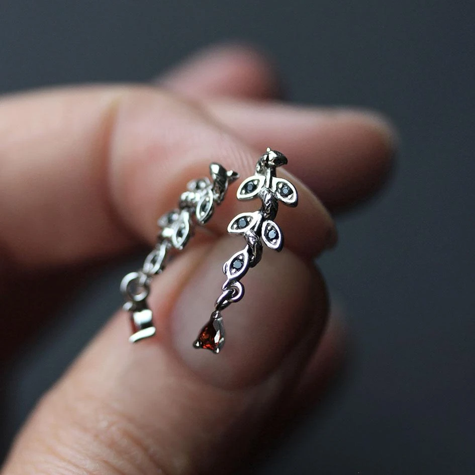 CLASSICS FORBODE. Snake & Vine Silver Stud Earrings 3 CLASSICS FORBODE. Snake & Vine Silver Stud Earrings