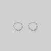 CLASSICS VEGA. Snake Skin Clicker Hoop Earrings - Silver