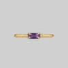 CLASSICS NYMPH. Amethyst Snake Skin Ring - Gold