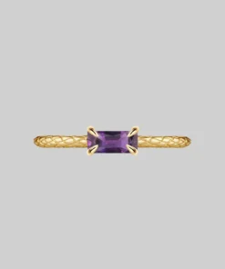 CLASSICS NYMPH. Amethyst Snake Skin Ring - Gold