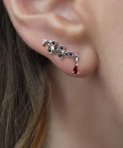 CLASSICS FORBODE. Snake & Vine Silver Stud Earrings