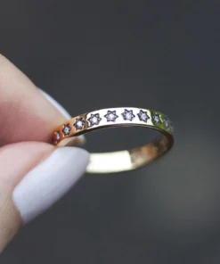 CLASSICS COUNTING STARS. Cubic Zirconia Gold Star Ring