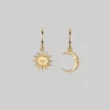 CLASSICS ELIN. Sun & Moon Hoop Earrings - Gold