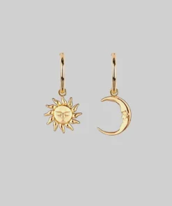 CLASSICS ELIN. Sun & Moon Hoop Earrings - Gold