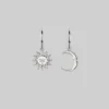 CLASSICS ELIN. Sun & Moon Hoop Earrings - Silver