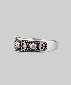 CLASSICS Rings SOLAR MOON. Sun & Moon Band Ring - Silver