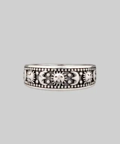 CLASSICS Rings SOLAR MOON. Sun & Moon Band Ring - Silver