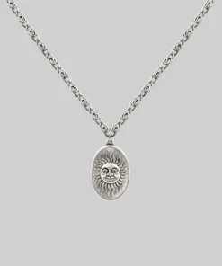 CLASSICS DAWN. Symbolic Sun Face Necklace - Silver