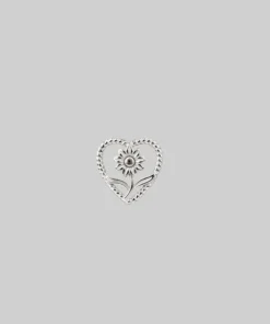 CLASSICS APRIL. Sunflower Heart Stud Earring - Silver Earrings 8 CLASSICS APRIL. Sunflower Heart Stud Earring - Silver Earrings