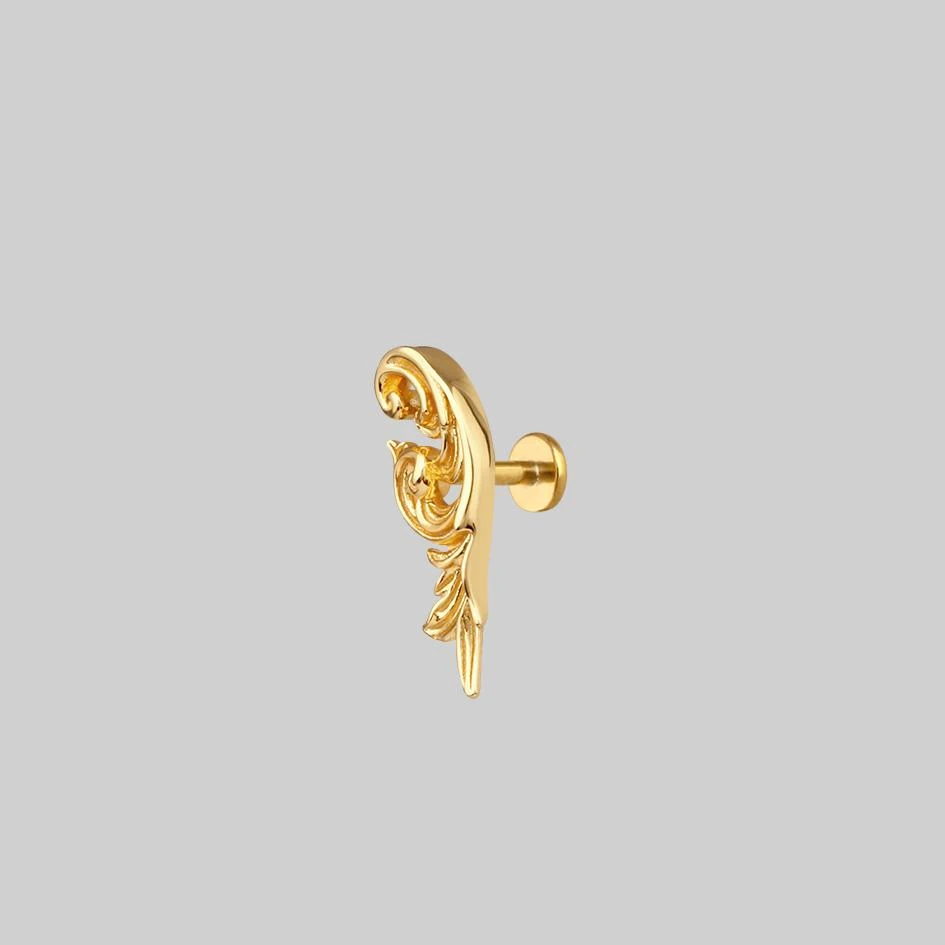 CLASSICS IMPERIAL. Ornate Flourish Stud Earring - Gold 6 CLASSICS IMPERIAL. Ornate Flourish Stud Earring - Gold