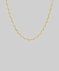 CLASSICS HARPER. Zig-Zag Chain Collar Necklace - Gold Necklaces & Chains