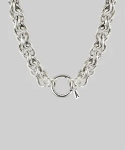 AW21 Necklaces & Chains AWE. Chunky Wheat Chain Collar Necklace - Silver