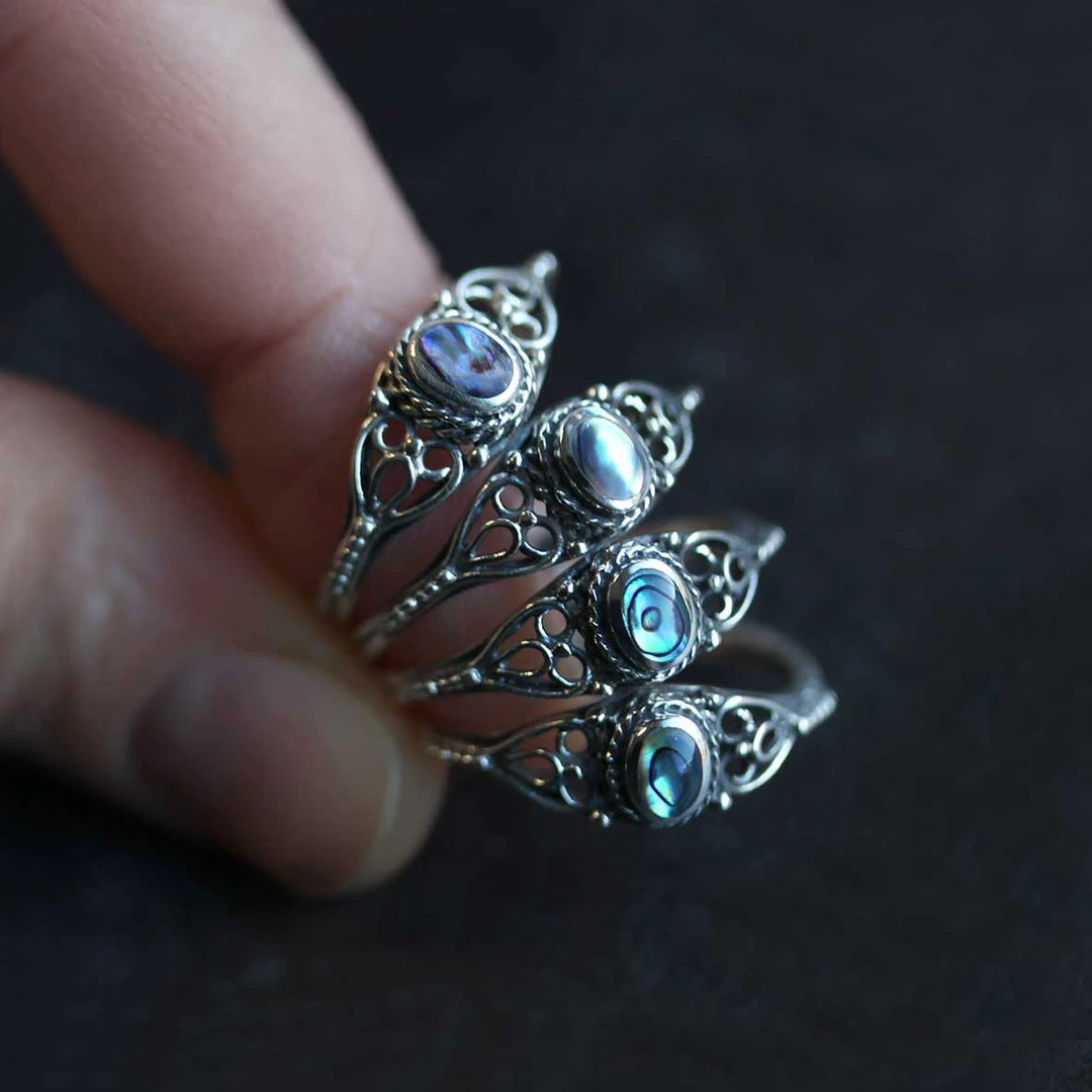 CLASSICS TOXIC MERMAID. Antique Abalone Shell Ring 1 CLASSICS TOXIC MERMAID. Antique Abalone Shell Ring