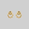 End Of Line REFUTE. Twisted Snake Door Knocker Earrings - Gold