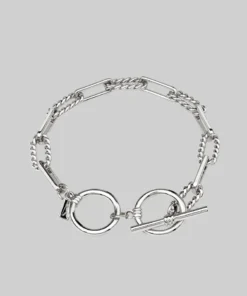 CLASSICS EVERMORE. Twisted Rope Link T-Bar Chain Bracelet - Silver