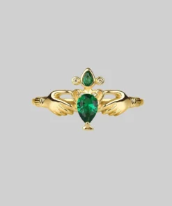 CLASSICS QUEEN OF THE MOURNERS. Gold Urn Ring Rings