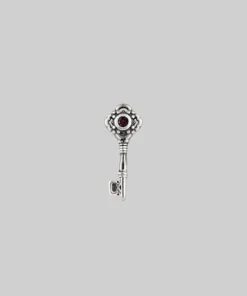 HALLOWEEN 2021 TWILIGHT. Skeleton Key Stud Earring - Silver Earrings