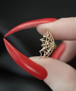 CLASSICS NARCISSA. Gold Web Stud Earring - Helix