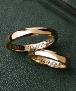 CLASSICS Rings When This You See Remember Me Posie Ring - Gold