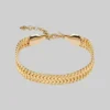 CLASSICS MARISE. Extra Wide Curb Chain Bracelet - Gold Bracelets