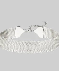 End Of Line MAGNUM. Metal Mesh Choker - Silver Necklaces & Chains