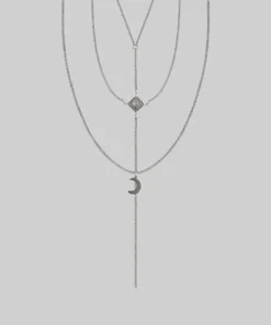 CLASSICS Necklaces & Chains ZODIAC. Layered Moon Chain Choker - Silver 7 CLASSICS Necklaces & Chains ZODIAC. Layered Moon Chain Choker - Silver